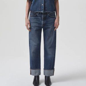 NWOT Agolde Fran Low Slung Straight Jeans in Control Size 28